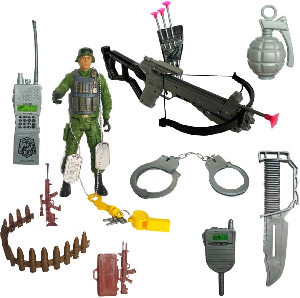 IndusBay® Army Role Play Toy Plastic Toy Gun Weapon Costume Set for Kids Boys