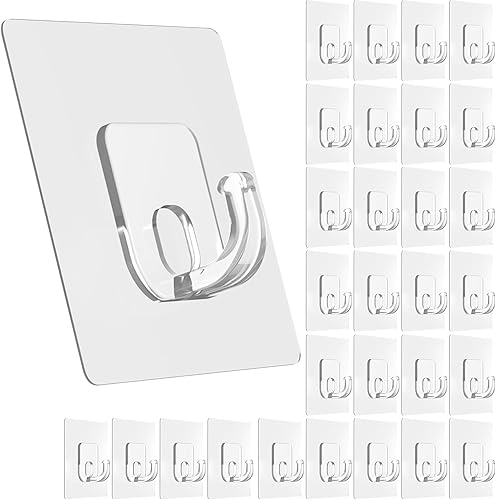 Miniatura 9 de Ganchos adhesivos grandes, ganchos de utilidad resistentes de 33 libras para colgar, paquete de 20 unidades, sin daños, para colgar adhesivos, sin