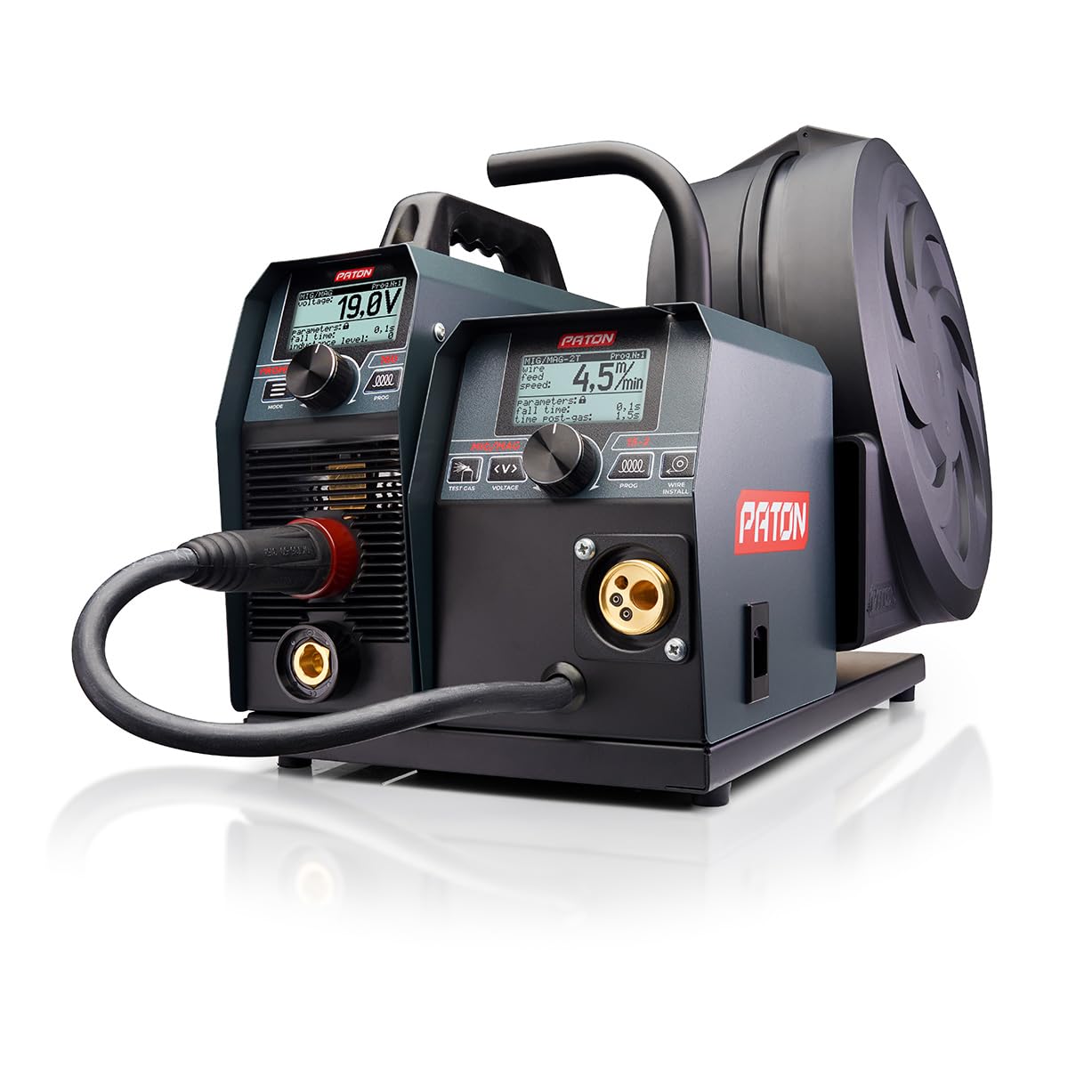 PATON ProMIG-160-15-2 160A poste à souder inverter professionnel MIG 3 en 1, 230V, alimentation de fil 15-2, Soudeur MIG sans gaz, Soudeur à fil numérique, Soudeur inverter professionnel