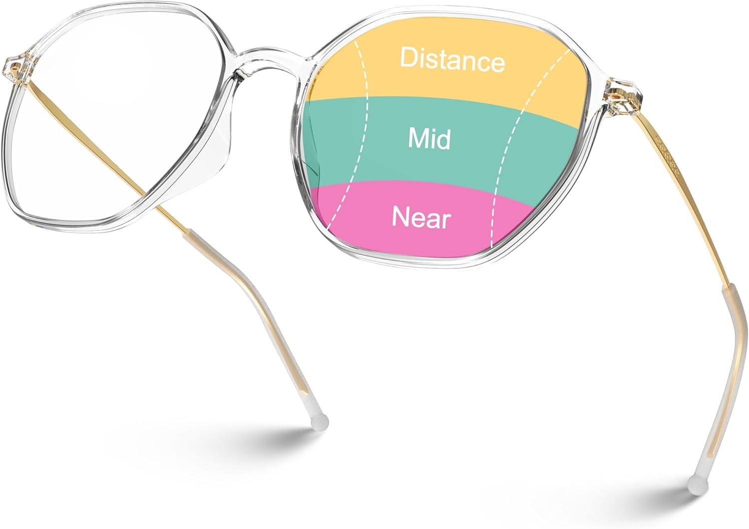 VISOONE Lightweight Progressive Multifocal Anti-Fog Reading Glasses TR90 with Blue Light Blocking Stylish Women Men RANE