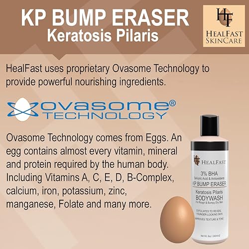 Miniatura 6 de KP Bump Eraser Bodywash - Suaviza, exfolia, nutre la piel áspera y con baches con 3% de BHA, aceite de menta, tecnología Ovasoma, todo tipo de piel,