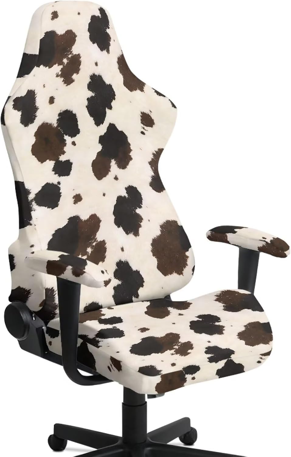 Cat Gaming Chair Covers Slipcovers,Washable Fabric Computer Chair Seat Slipcovers with Armrest Fits Most Office/PC Chairs & Racing Style Seats