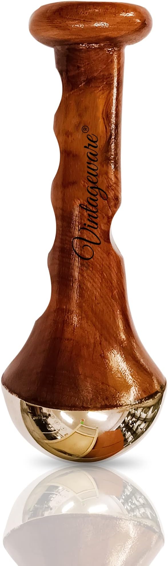 Vintageware® Hand Grip Kansa Wand Face Massager for Natural Glow, Detoxification And Deep Relaxation (Brown)