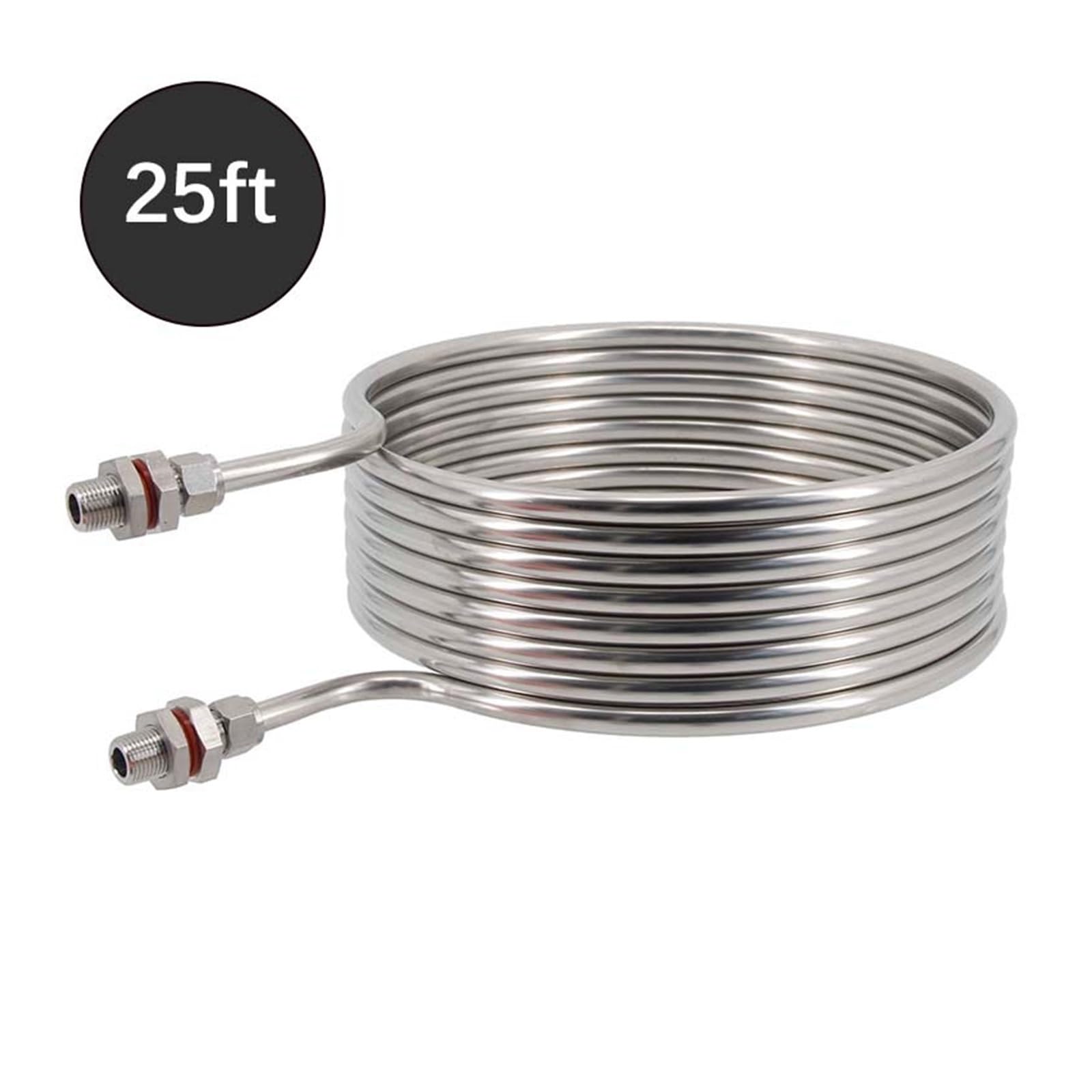 Scambiatore di calore, Di Ammostamento A Ricircolo Di Scambio Termico Senza Saldature Da 25 Piedi (7,6 Metri) Bobina In Acciaio Inossidabile 304 Tubi Da 1/2 "Diametro 10" 12 "(10 inch Diameter)