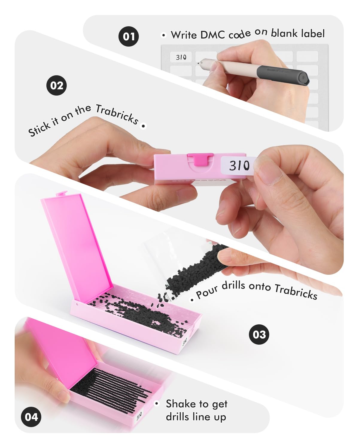 trabricks 小　大 キャタイヤートラブリック、積み重ね可能な蓋付きダイヤモンド