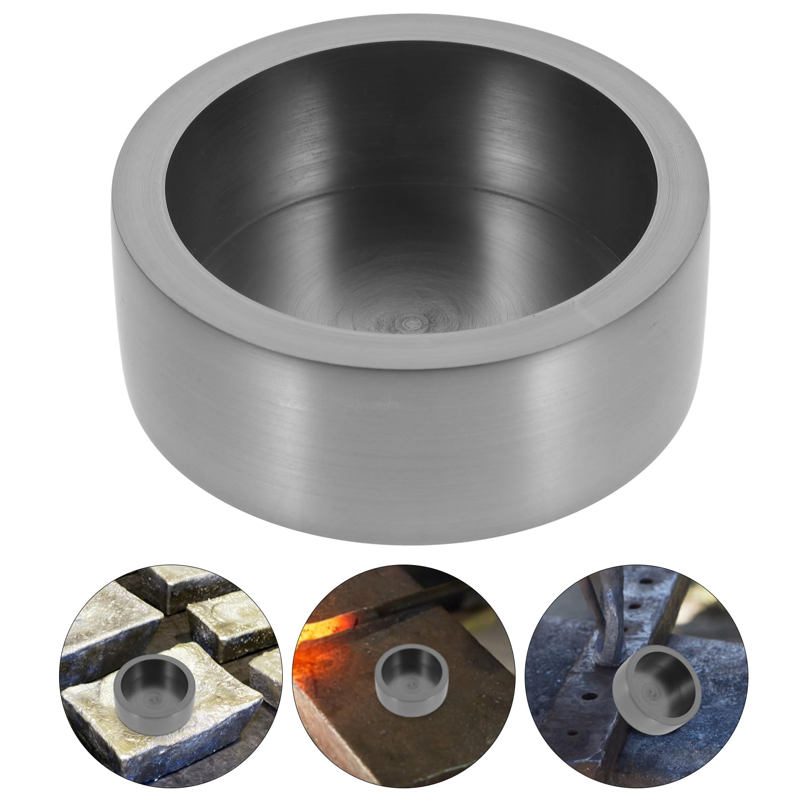 OSALADI Tanque De Grafito Moldes De De Grafito Para Molde Para Fundir Metales Fundir Refinar Molde De Lingote Clips De Estante Crisoles Taza Disco De Grafito Diámetro Externo