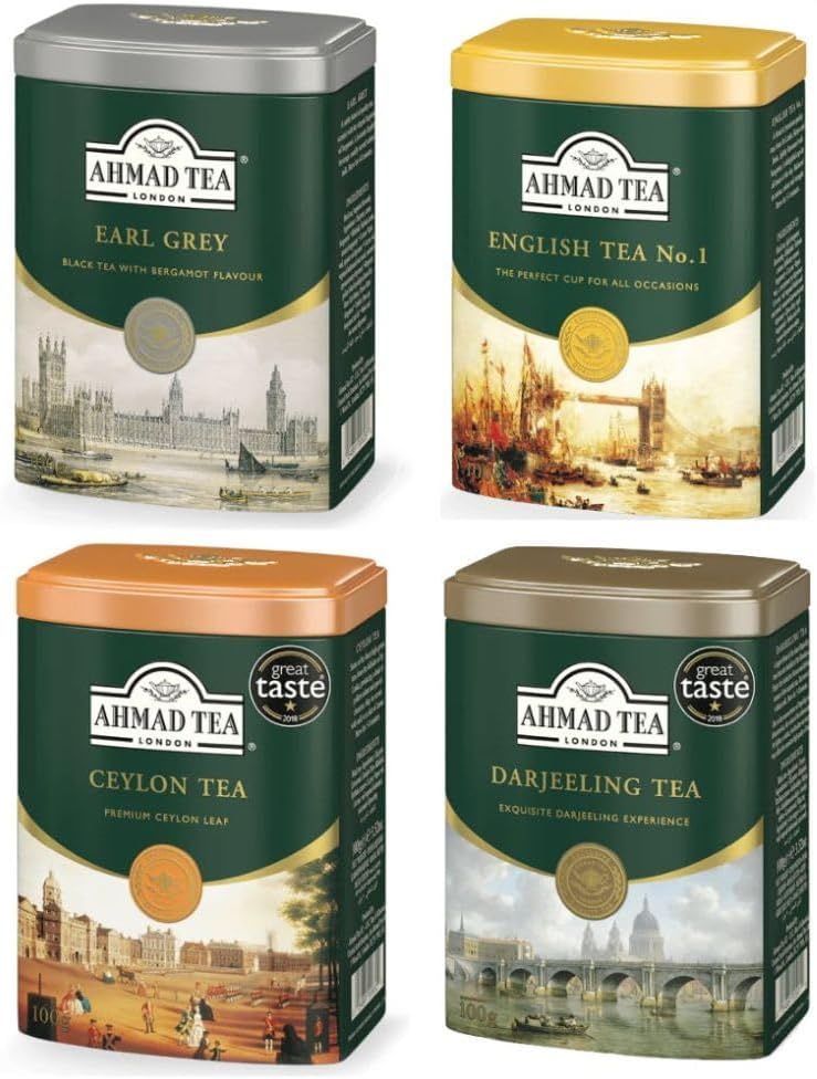 Amazon.com : Ahmad Black Loose Leaf Tea Variety Pack with Earl Grey ...