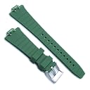 WAMD Liquid Silicone Strap Compatible with Tissot PRX – Soft Rubber Quick Release Watch Band (Green, 12 mm) gallery image