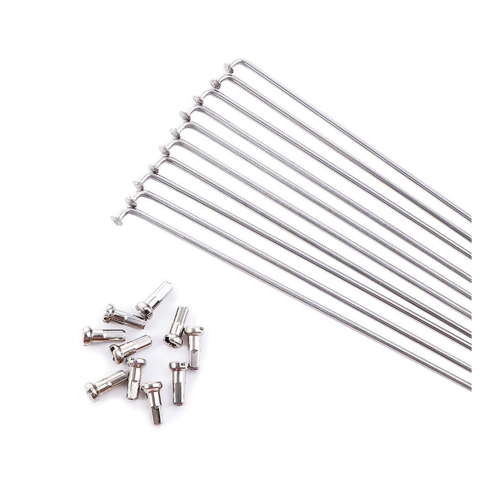 10 pezzi 14G in acciaio inox per raggi della bicicletta con nippli ad alta resistenza per mountain bike bici da strada (266 mm)