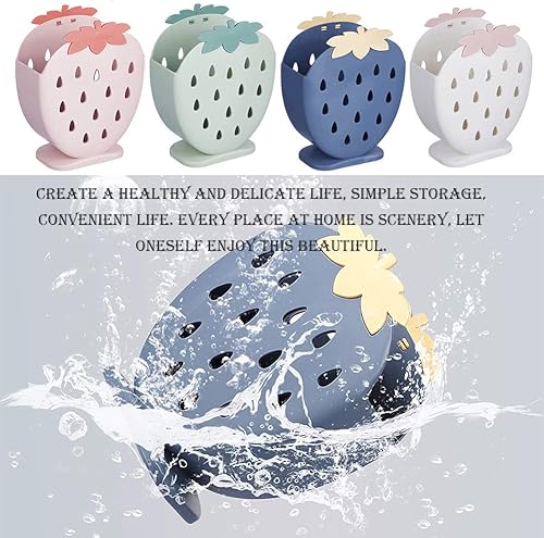 Miniatura 3 de AKOAK Paquete de 1 soporte para palillos de fresa, caja de almacenamiento de cubiertos, adecuado para almacenar cucharas, palillos, cucharas,