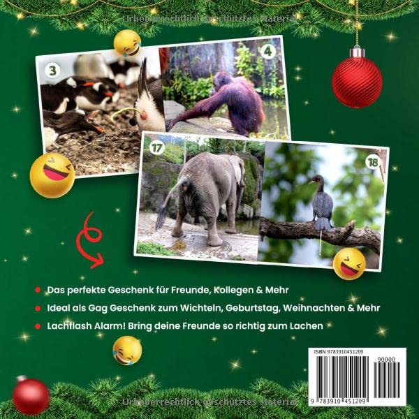 Kackende Tiere Adventskalender 2022: Das lustige Geschenk für Männer Frauen Freunde Kollegen Weihnachten Geburtstag Valentinstag & Mehr (24 witzige Bilder) Taschenbuch – 7. Oktober 2022 - Image 3