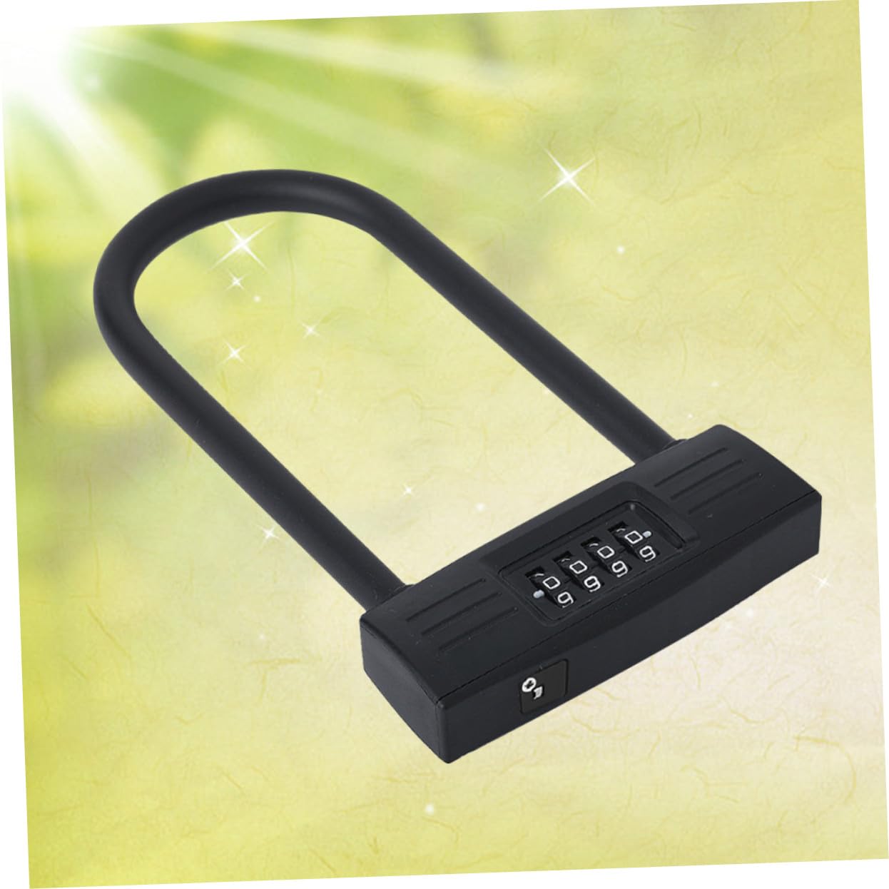 Cadenas Codé en U 4 Chiffres Noir en Alliage de Zinc