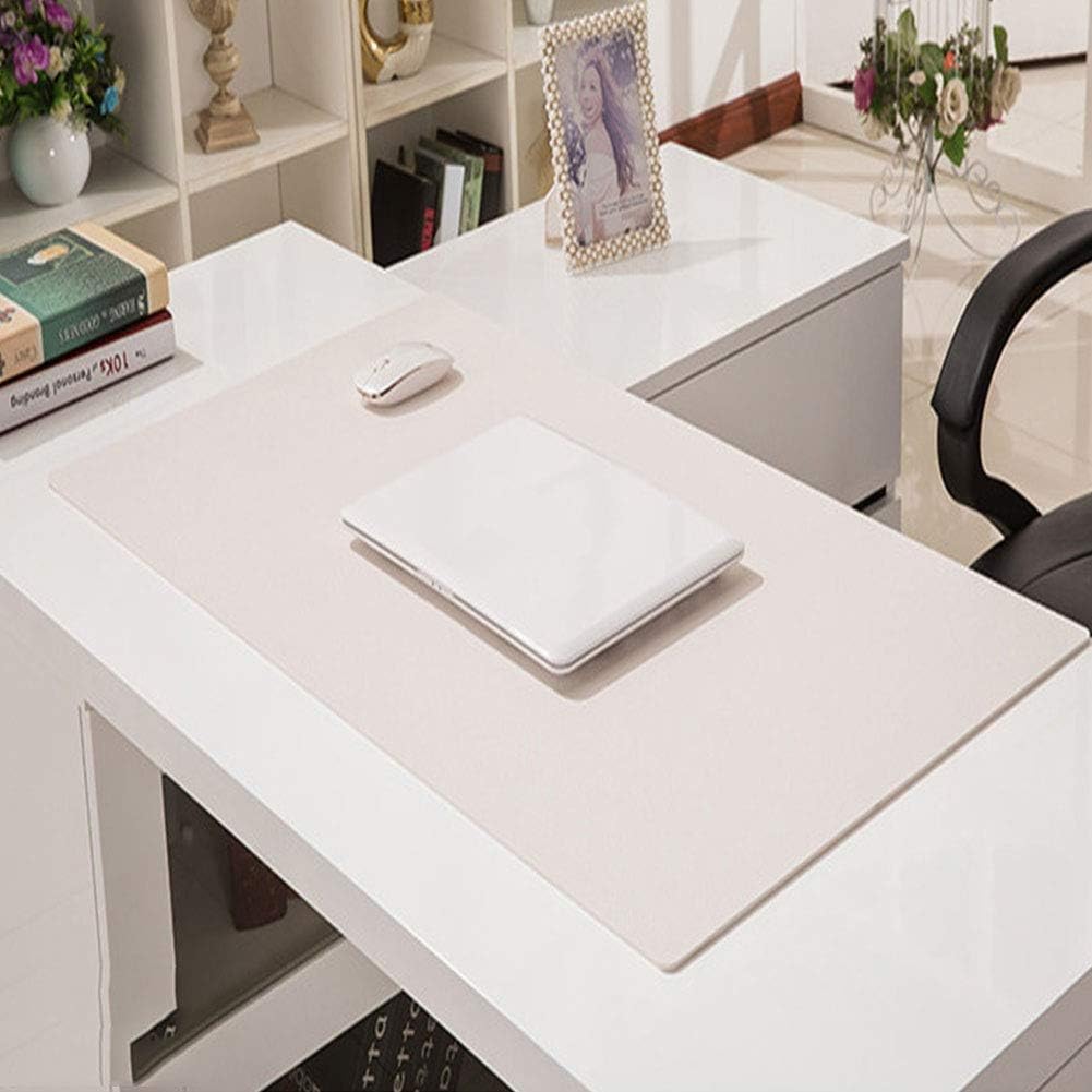 Ulepszona Ergonomiczna Mata Na Biurko Duża Przedłużona Podkładka Pod Mysz Ze Skóry Pu Wielofunkcyjna Antypoślizgowa Podkładka Na Biurko Do Biurka Do Gier Biurowych, White., 50x70cm(20x28inch)