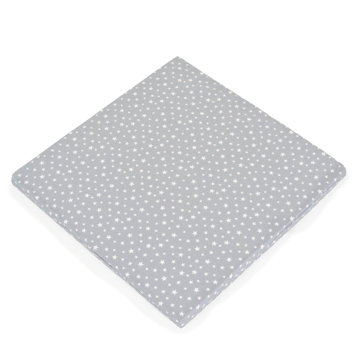 Moni materasso per box Comfort 88 x 88 x 5 cm, per culla, rivestimento lavabile, colorazione:stelle grigie