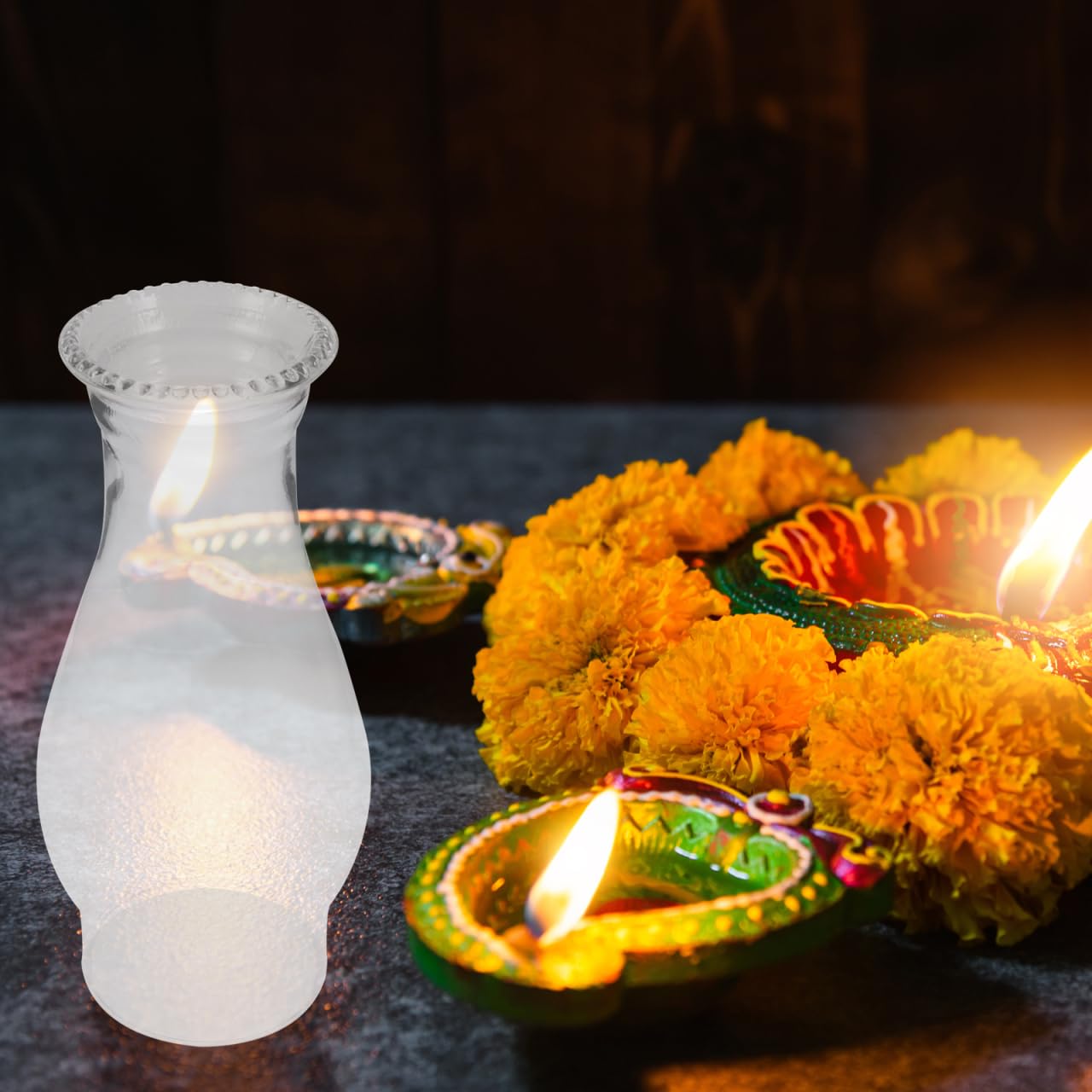 Angoily Replacement Glass Petroleum Lamp Replacement Oil Lamp Shade Replacement Glass Lamp Glass Replacement Shade Vintage Petroleum Lamp Camping Lamp Pendant Light Vesta Lamp Shade - Image 2
