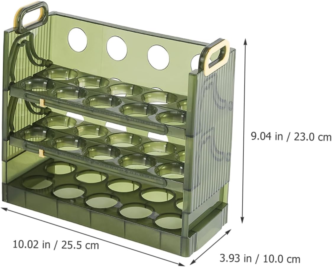 Fridge Holder Capacity Storage Container for Refrigerator Individual Grooves to Prevent Cracking and Bumping Space-saving Organizer