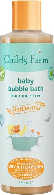 Childs Farm | OatDerma Baby Bubble Bath 250ml | Fragrance-Free | Soothing Goodness of Oats | Suitable for Newborns with Dry, Itchy & Eczema-prone Skin