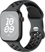 Sports strap for Apple Watch strap 44 mm, 40 mm, 45 mm, 46 mm, 42 mm, 41 mm, 38 mm, 49 | Breathable, comfortable silicone strap for Apple Watch SE 3 2 Ultra for iWatch Series 11 10 9 8 7 6 5 4 3 2 1