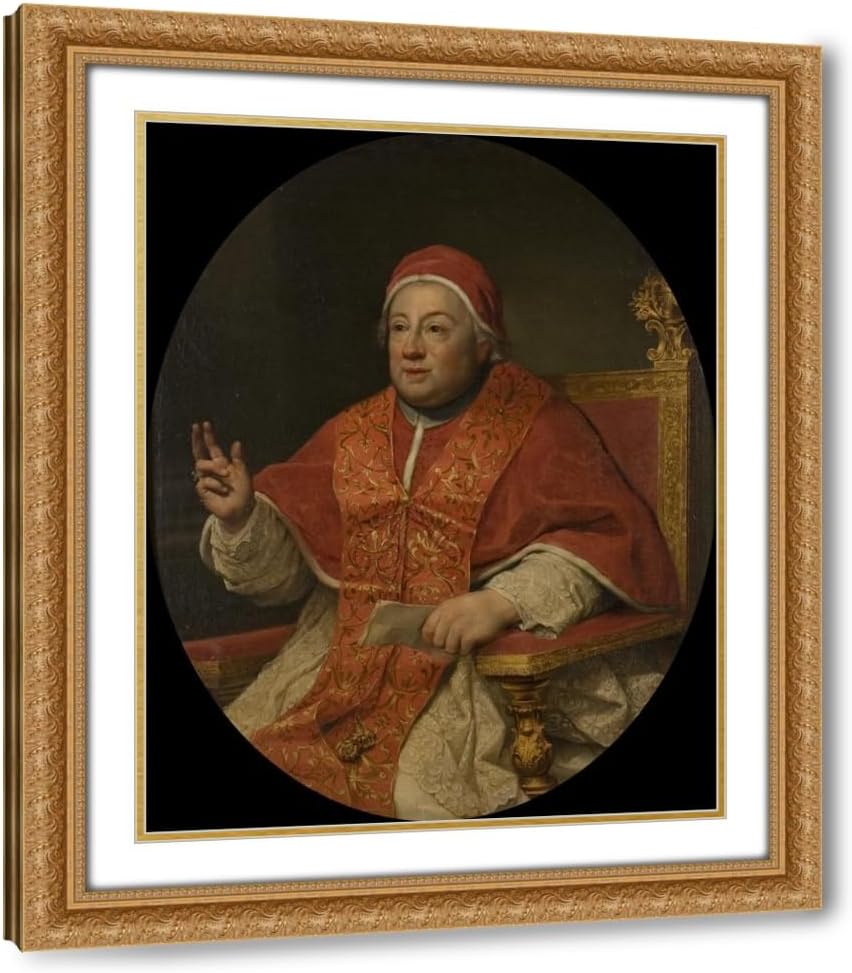 ArtDirect The Pope Clemens XIII Custom Framed Art Print Giclee Print or Canvas Options with Various Sizes and Customization by Anton Raphael Mengs