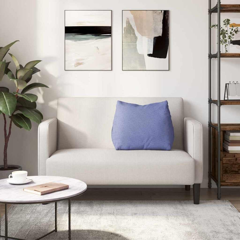 Poduszka pod plecy dżinsowa niebieska 60 x 20 x 50 cm