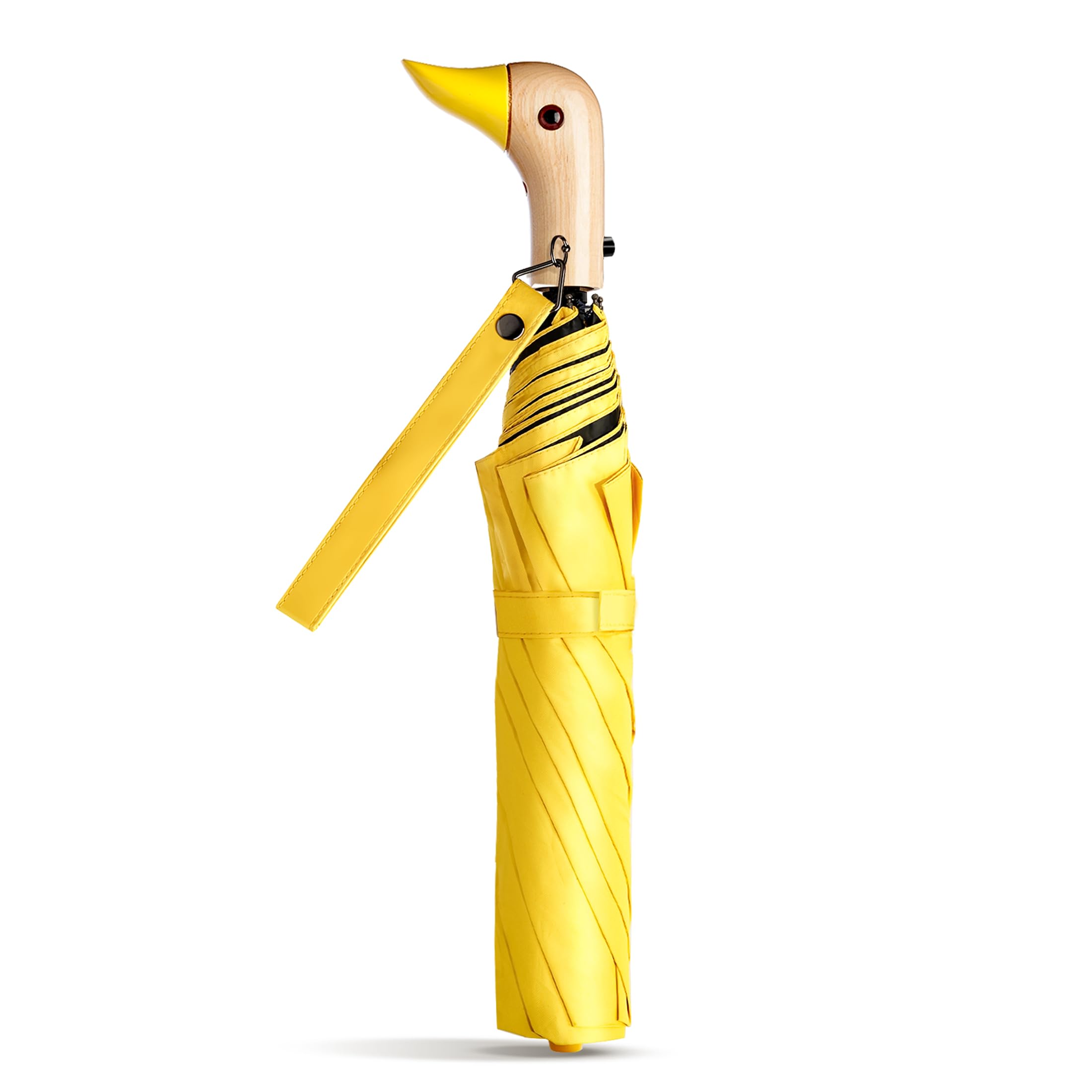 ViddVoomDuck Umbrella - Compact Travel Umbrella with a Cute Duck Head Handle for Women