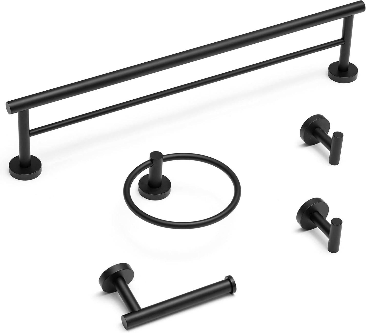 IDEA CASA Black Bathroom Hardware Set Bathroom Towel Racks Toilet