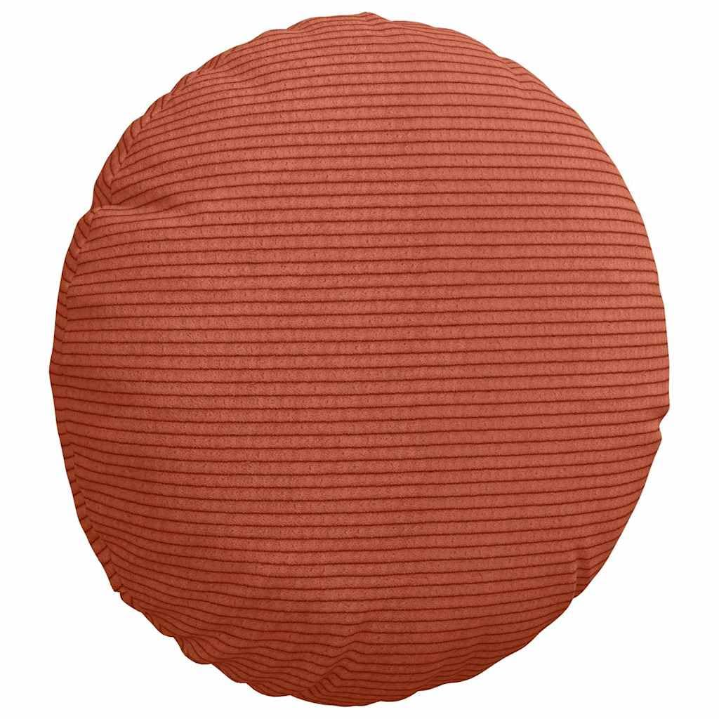2 cojines de asiento rojo y naranja, diámetro de 30 x 13 cm, tela de pana extraíble, funda con cremallera, relleno de poliéster, cojín de asiento para silla, banco, cojín de suelo para salón