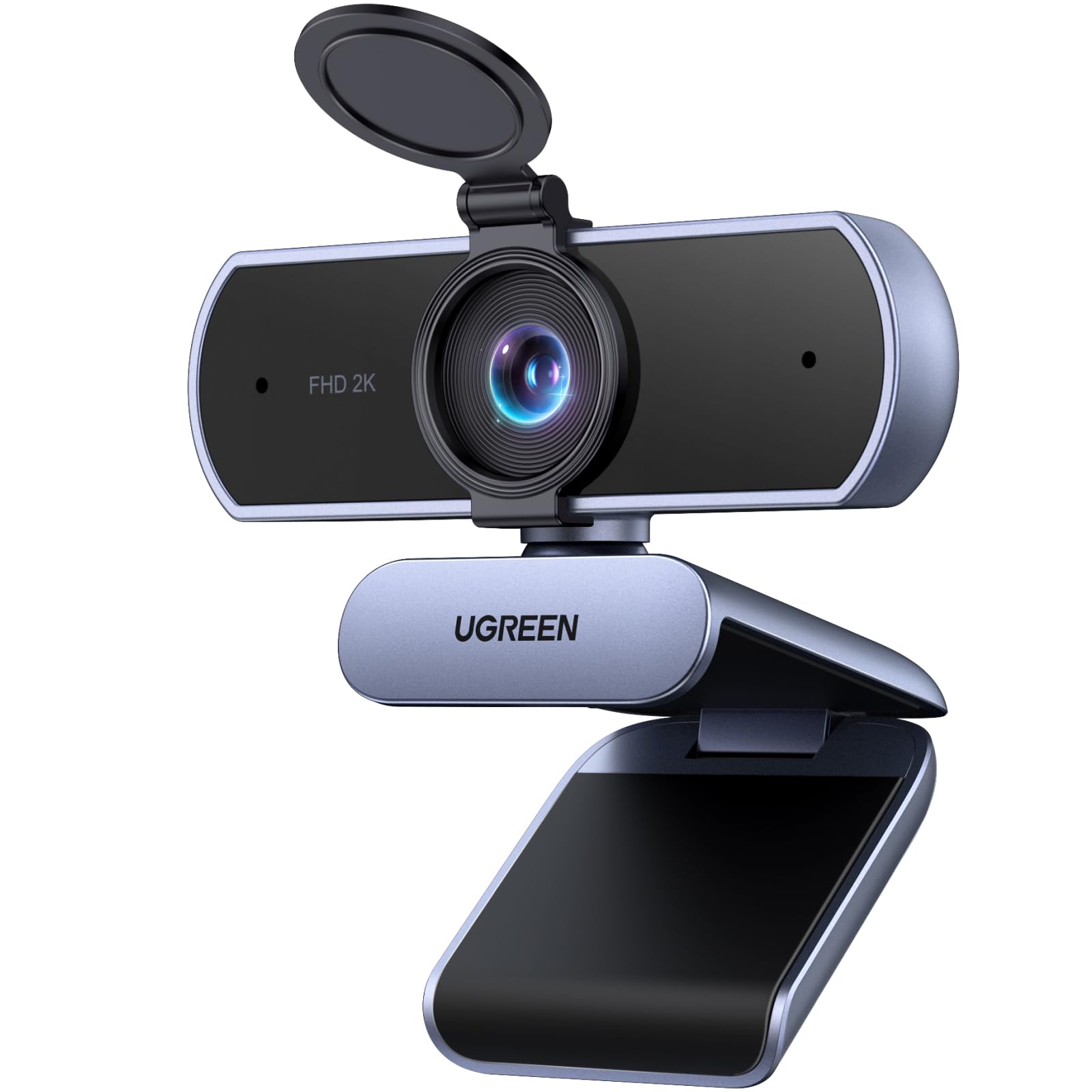 UGREEN 2K Webcam, Cámara Web HD para PC con Micrófono, Plug&Play, Webcam con Cubierta de Privacidad, USB-A Cámara Web para Transmisión, Conferencias, Videollamadas, Zoom, Skype, Facetime