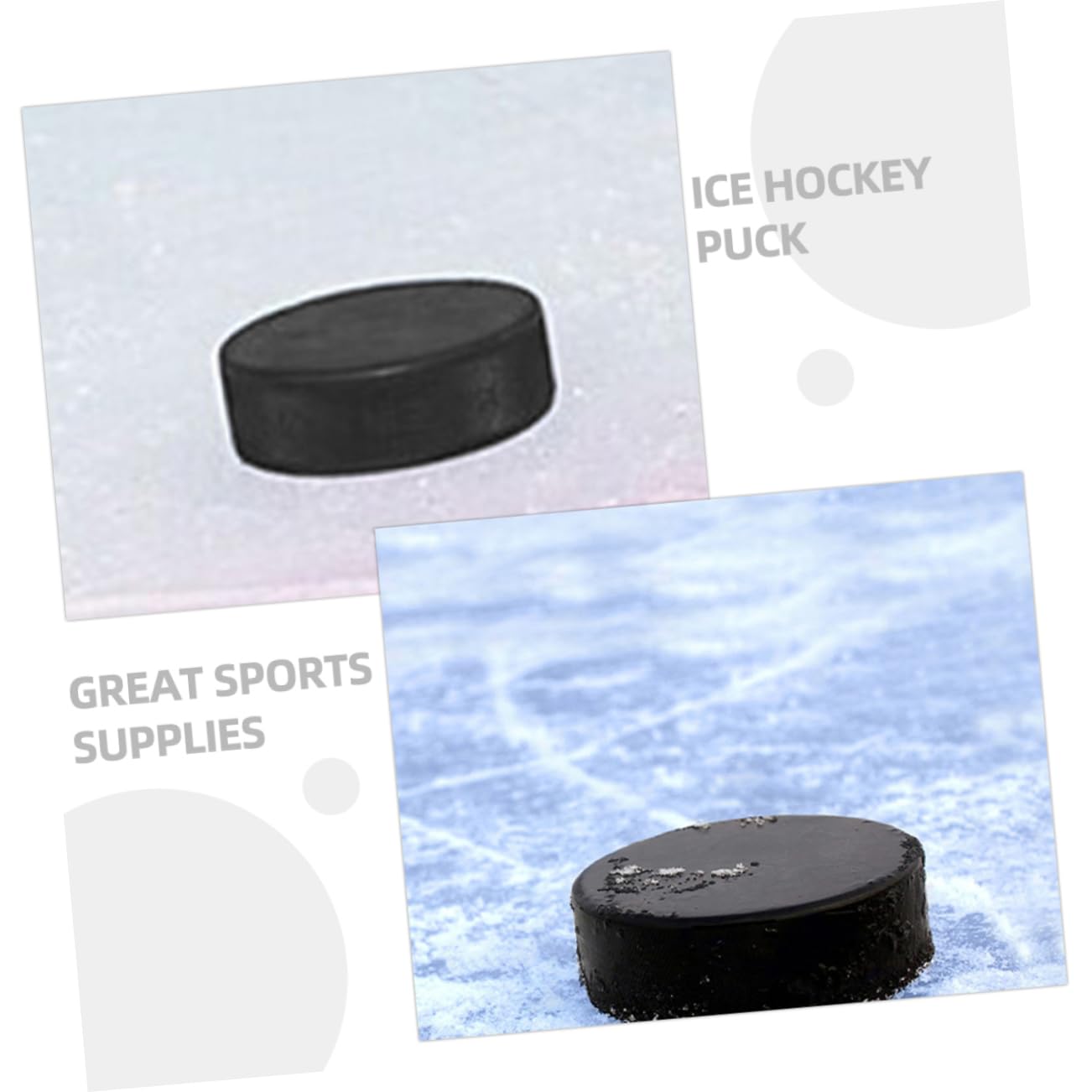 KOMBIUDA 4Pcs Training for Ice Hockey Durable PU Material for Daily Practice Competition Lightweight Design with High Resilience for Enhanced Stick Adhesion