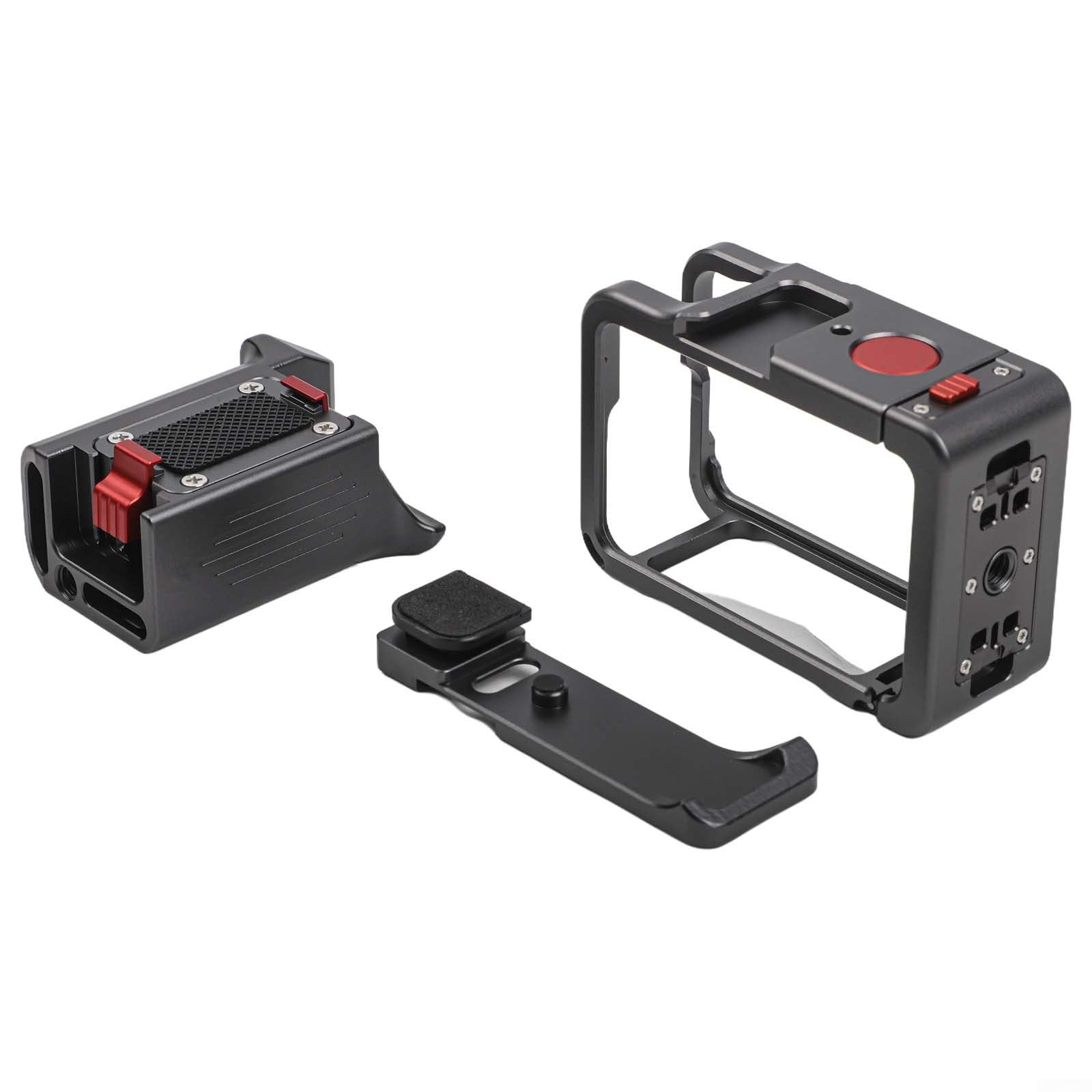 Kit impugnatura ergonomica in alluminio con sgancio rapido e scarpa fredda compatibile con Osmo Action 6