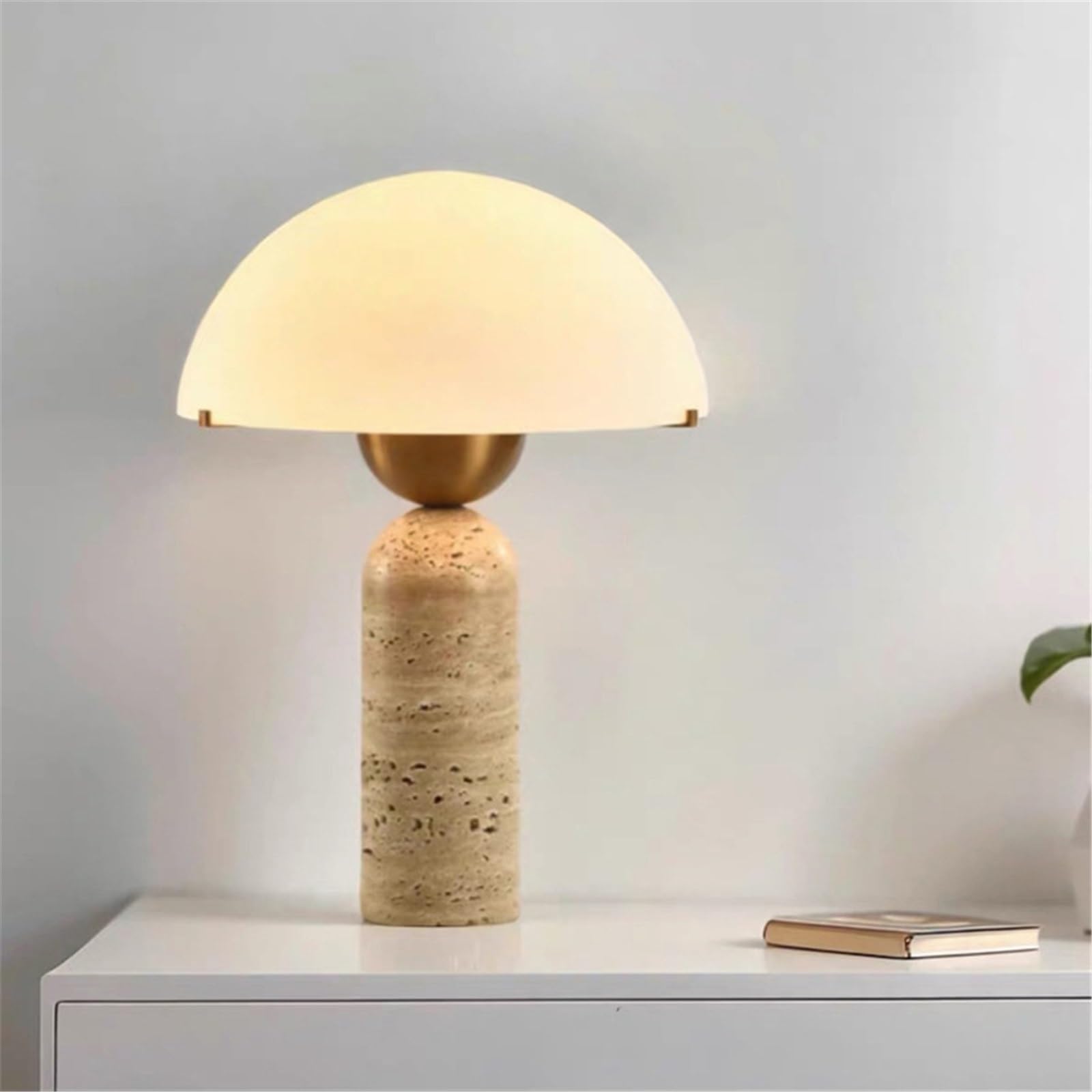 Lamps Tischlampe, Stein, Glas, Wohnzimmer, Bass, Büro, Nachttisch, Schlafzimmer, Dekoration Desk Lamp(Gelb)