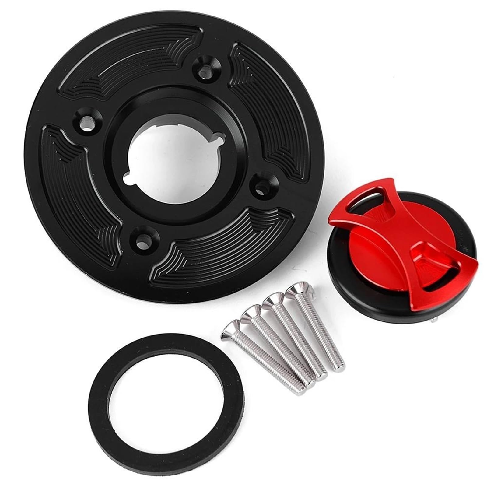 Generic Tapa De Tapa De Tanque Combustible Liberación Rápida Para Aprilia Para RSV4 R Factory APRC Para Tuono V4R Para Caponord 1200 RSV1000(Plata)