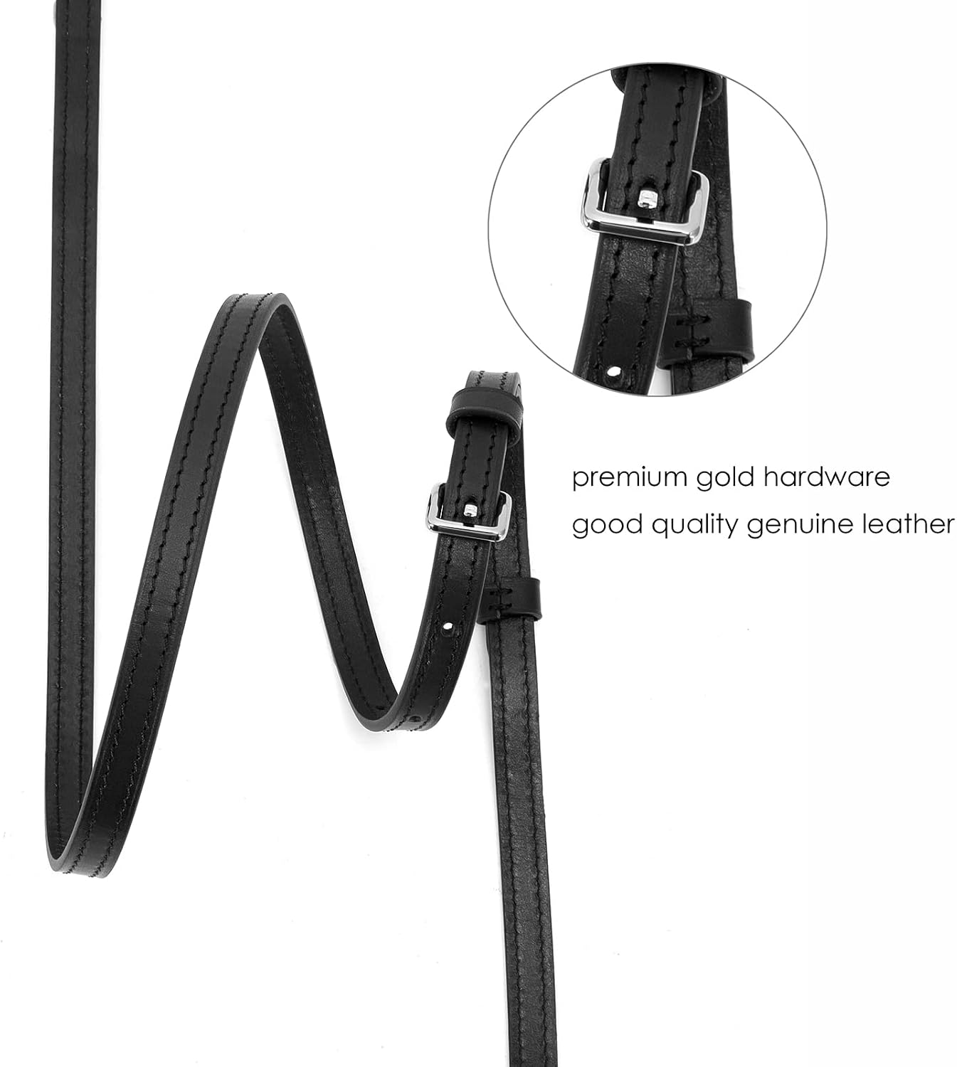 Senral Replacement Handbag Strap with Silver Hooks for Little Bag Crossbody Bag Briefcase Messenger Bag Shoulder Bag DIY Leather Purse Strap - Image 5