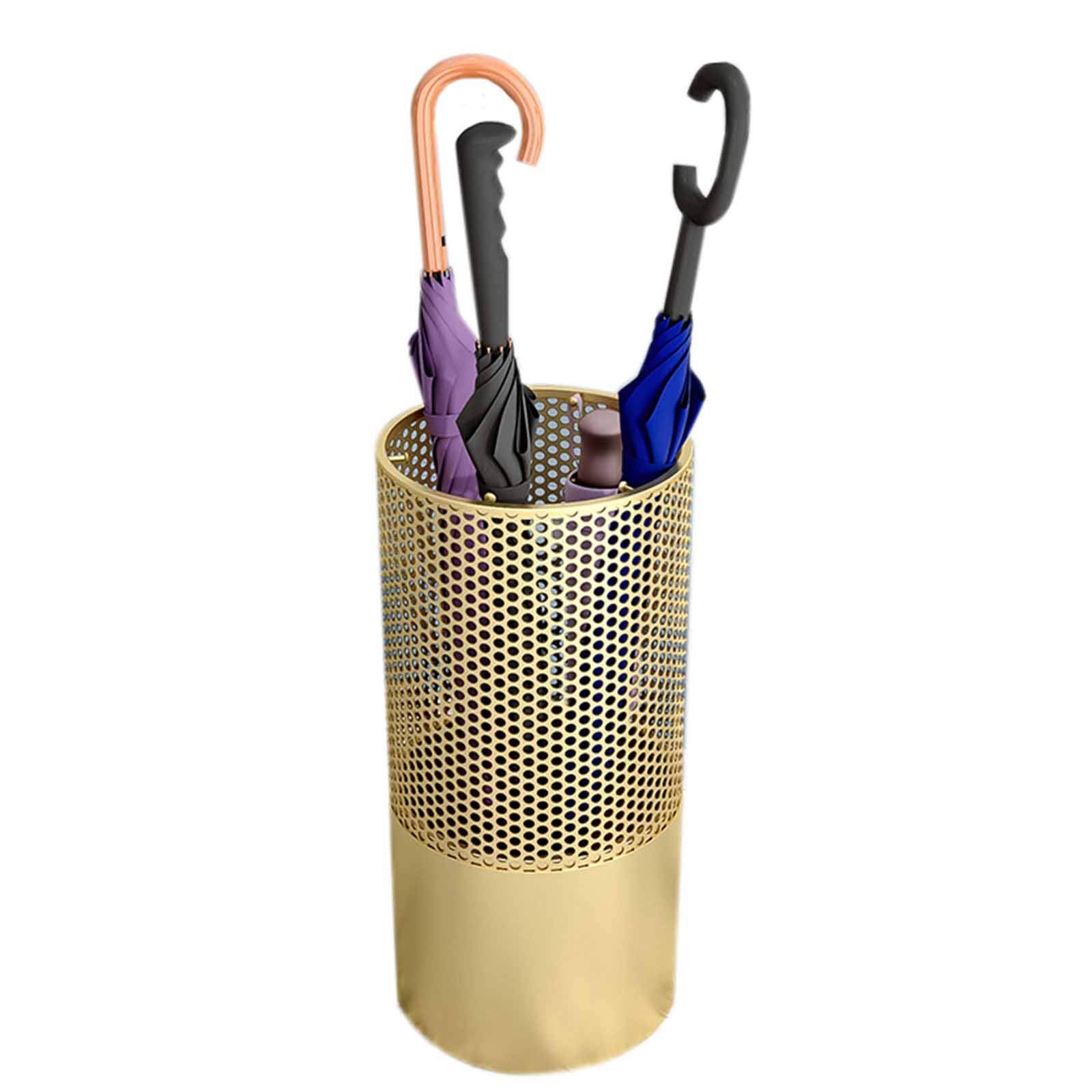 Porte-parapluie en métal doré LUNEZY haut de 58cm pour entrée