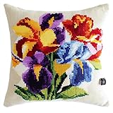 【Artistique et décoratif】Le kit de coussin au point de croix n'est pas seulement un article de décoration d'intérieur pratique,mais c'est aussi une œuvre d'art.La combinaison de techniques de point de croix artisanales et de matériaux de qualité supérieure crée un oreiller unique qui apporte une nouvelle vie à votre canapé,lit,salon,chambre,bureau ou chaise