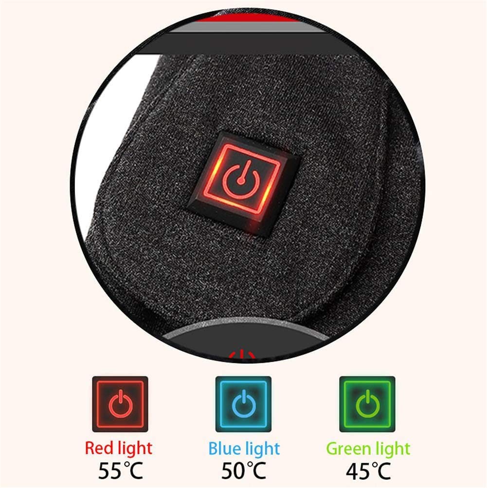Ropa Interior Térmica con Calefacción Eléctrica USB con 12 Zonas De Calefacción 28 Imán Ropa Interior Térmica De Energía Móvil para Esquiar Y Acampar En Invierno,Top Negro Masculino,XXL