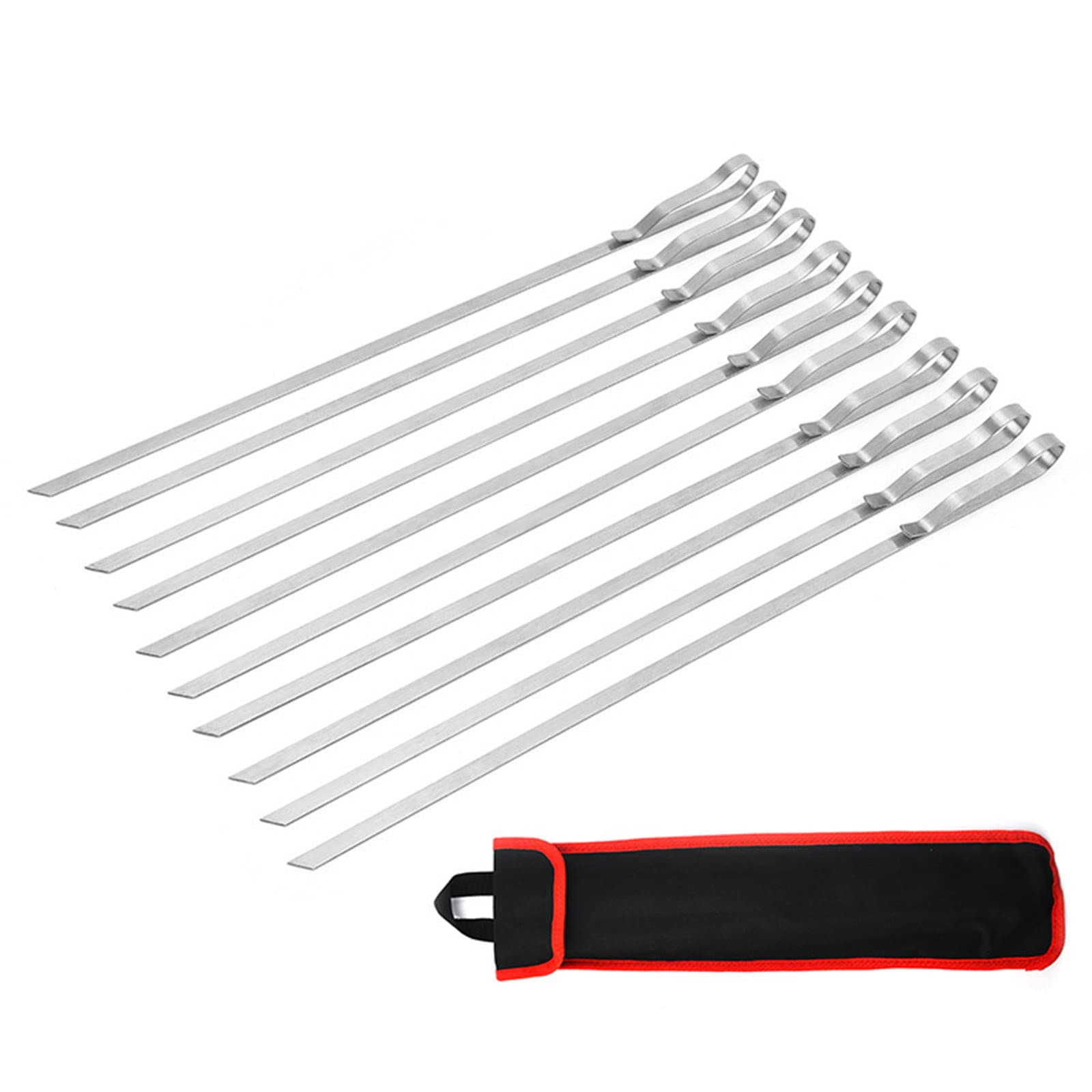 Kabob Skewers BBQ Barbecue Skewer Stainless Steel Long Metal BBQ Grilling Skewer Stick Stainless