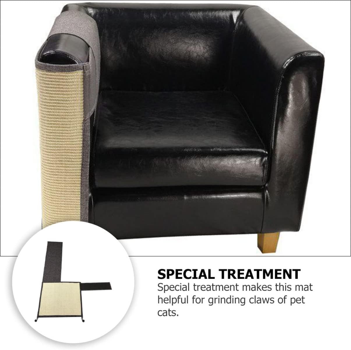 1pc Sisal Cat Scratching Pad Grinding Claws Cushion for Sofa and Mat to Prevent Damage for Indoor Cats Deep