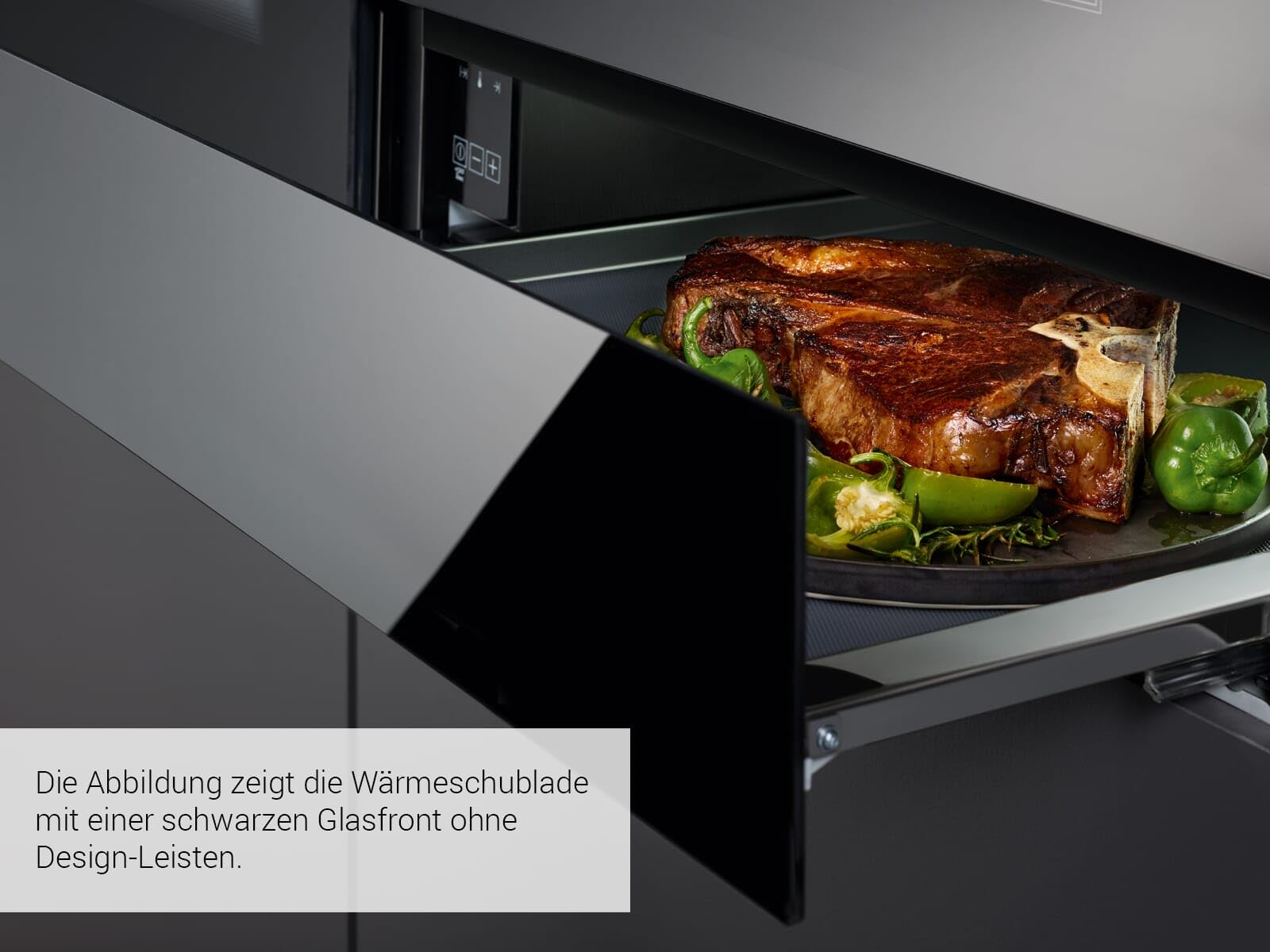 KÜPPERSBUSCH Wärmeschublade, Schwarz, Vollintegrierbar, Push&Pull-Öffnung, Induktion, 14 cm Höhe, 30-80°C Temperaturbereich