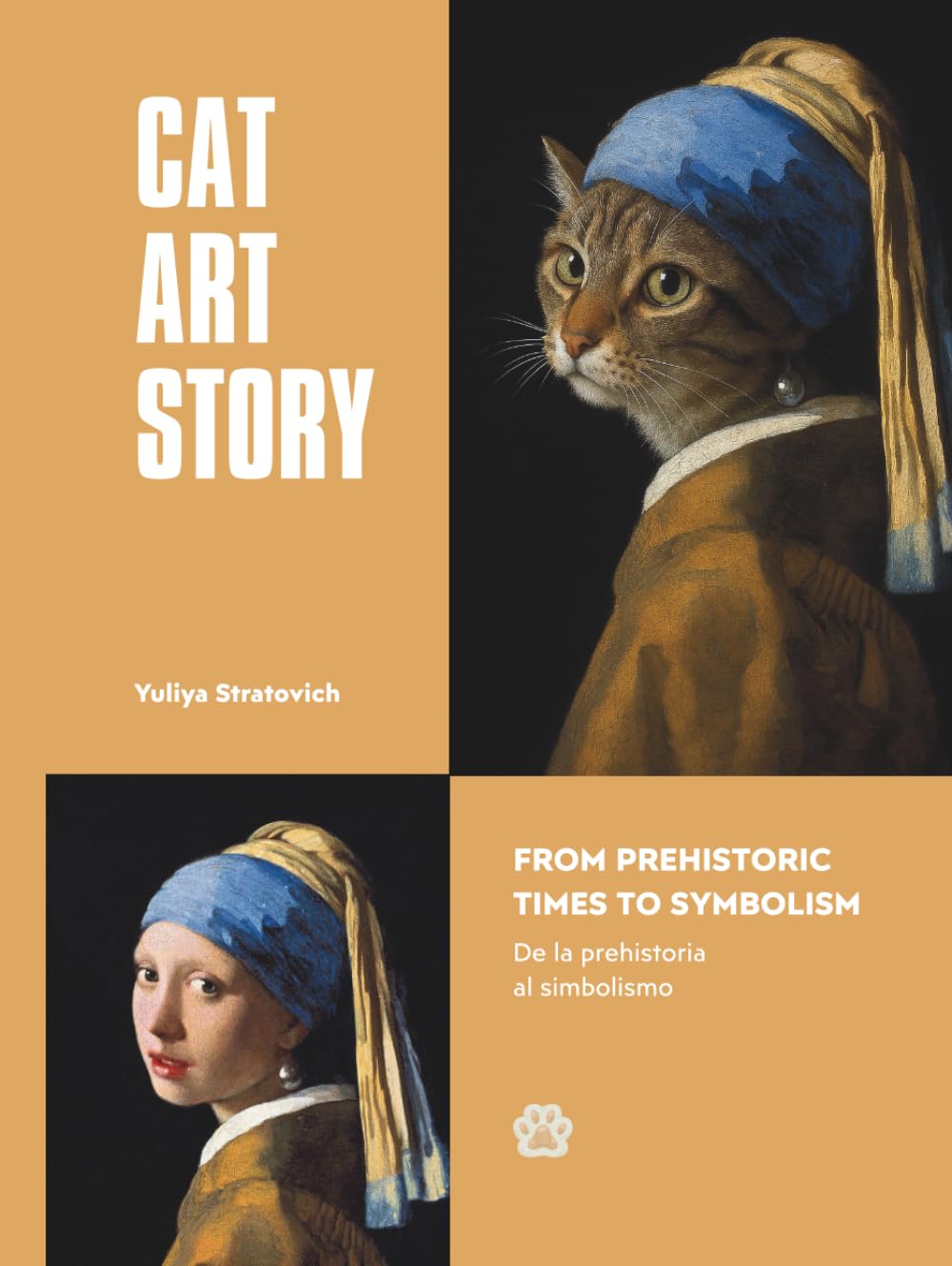 Cat Art Story: From Prehistoric Times to Symbolism: A bilingual art adventure for kids — with cats!      Hardcover – July 15, 2025