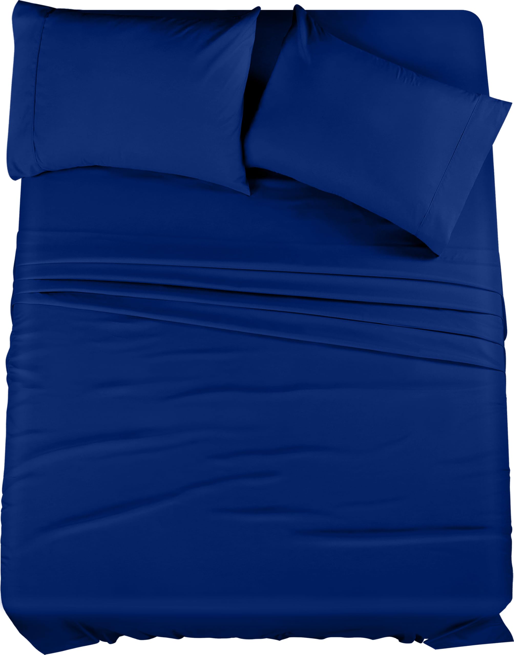 Utopia Bedding Queen Sheet Set – 4 Piece Bed Sheets for Queen Size Bed, Soft and Breathable Microfiber, Includes 1 Fitted Sheet, 1 Flat Sheet and 2 Pillowcases (Royal Blue)