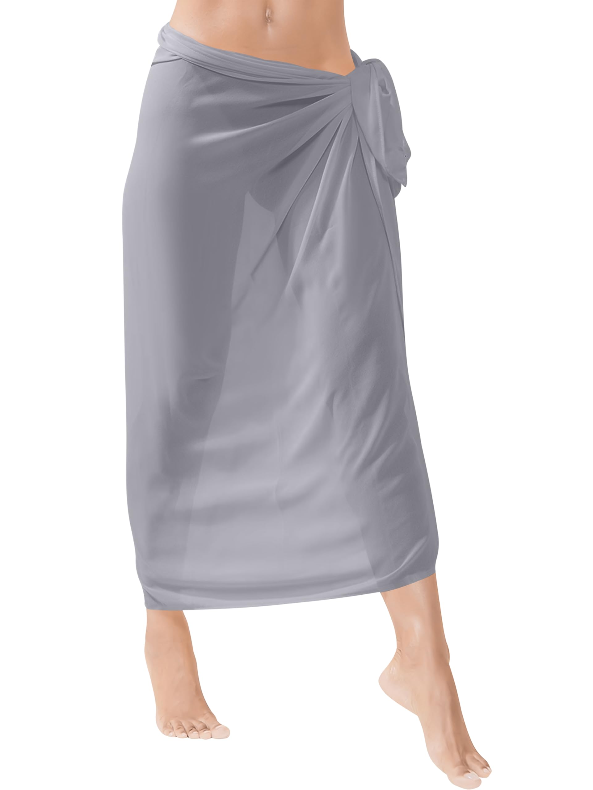 Love My Fashions Women’s Beach Sarong Chiffon Cover Up Lightweight Sheer Bikini Wrap Skirt for Swimwear Summer Holidays & Beachwear Grey