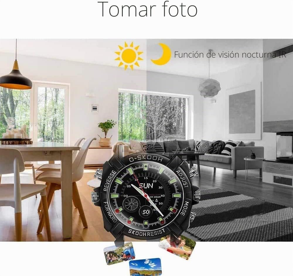 Mini cámara espía DV impermeable Full HD 1080p con visión nocturna infrarroja y grabación de audio y vídeo DVR de 32 GB de memoria