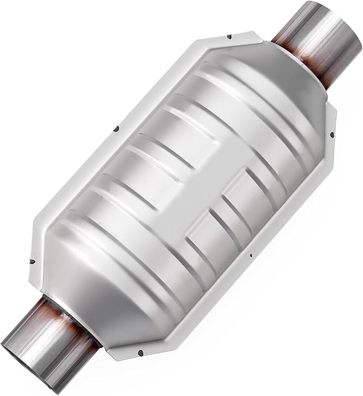Catalisador universal ASOPARTS 2,25 pol. com escudo térmico e entrada para sensor O2