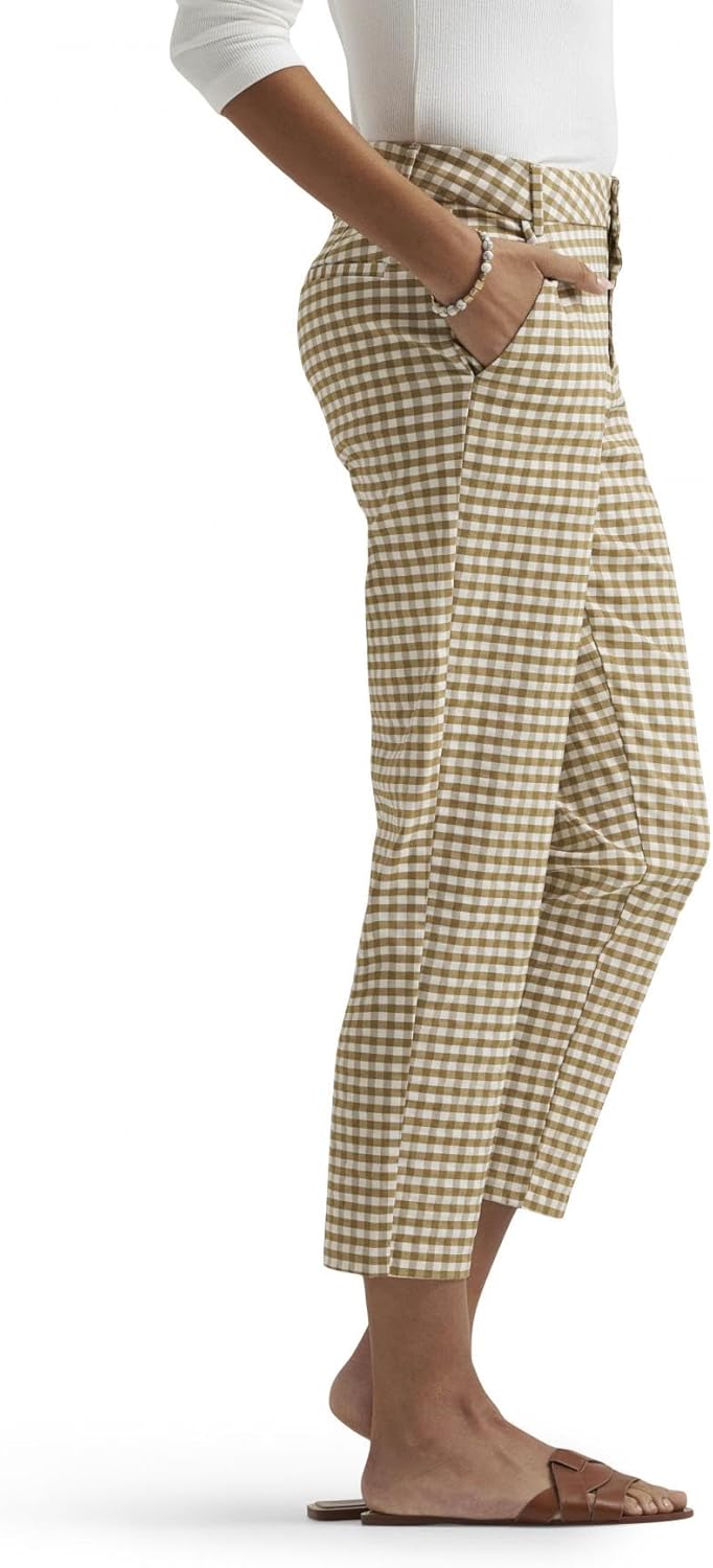 Lee Women's Gingham 23" Stretch Capri Pant