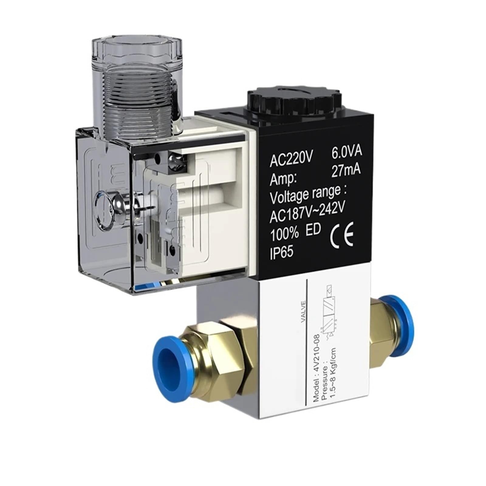 Valve solénoïde pneumatique 2V025-08 2 positions évite les pertes d'air comprimé 24V