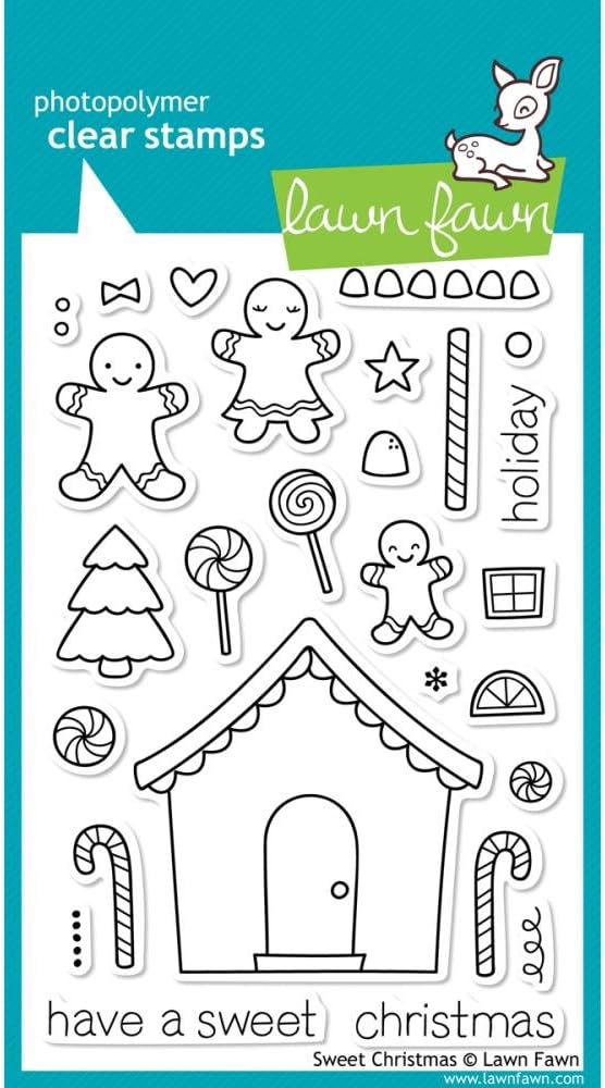 Lawn Fawn "Sweet Christmas" Clear Stamp and Die Set