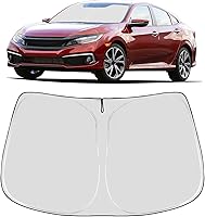 Vista 31 de Proadsy 2025 - Parasol para parabrisas actualizado con ajuste personalizado para Nissan Rogue 2014-2020, protector plegable de 4 capas
