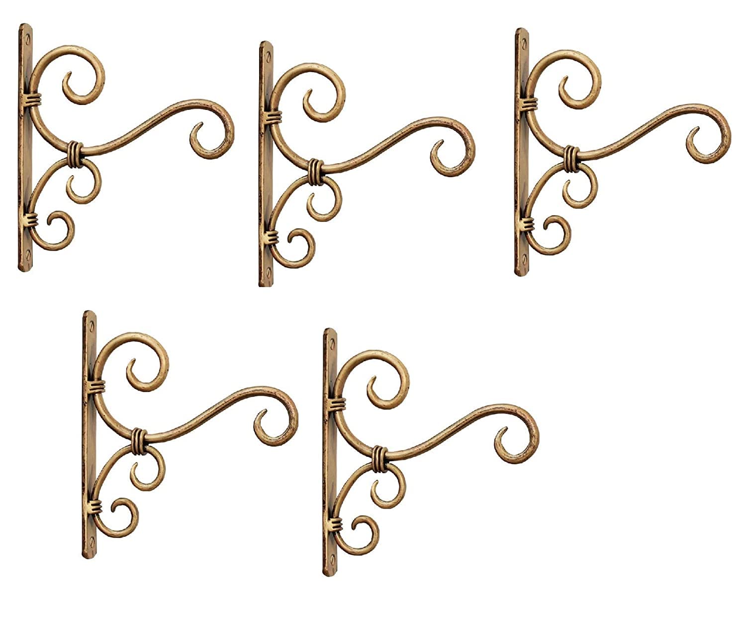 Craftize Mstore Wall Brackets Hanging Planter Hooks for Bird Feeders Wind Chimes Lantern Outdoor Indoor Home Decor Balcony, Golden Color (Classic-5) (B0BXPYL9XM) Amazon Price History, Amazon Price Tracker