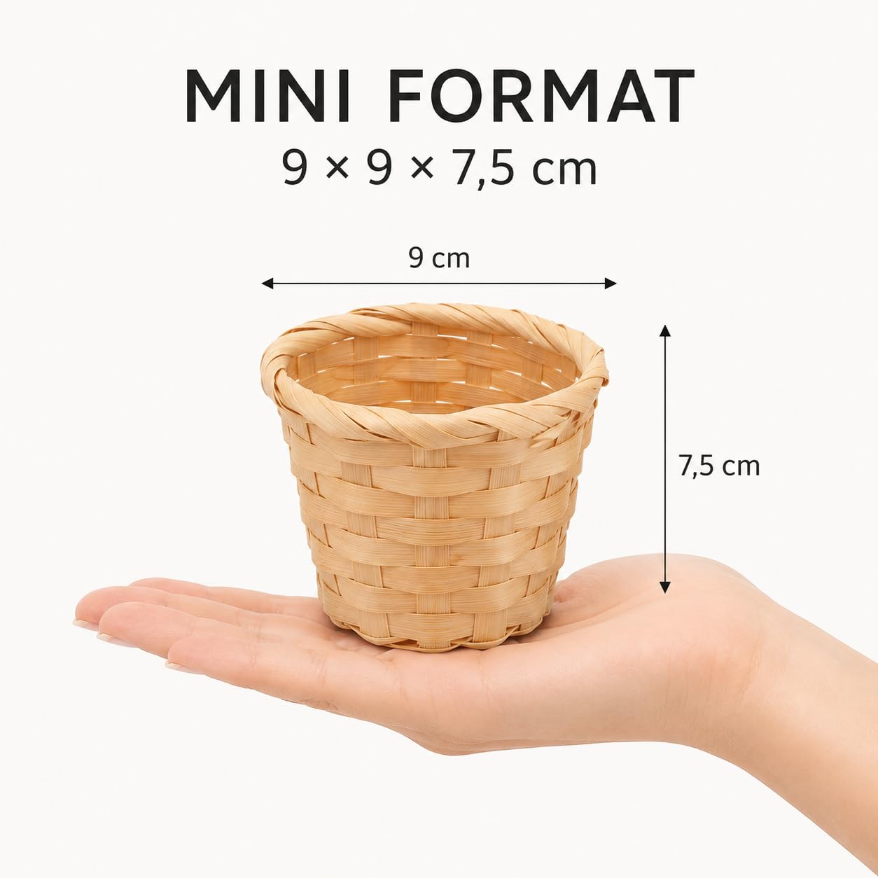 10 cestas de mimbre en miniatura, cesta de mimbre Panier Osier Rond maceta trenzada para plantas, cesta de frutas, mini cesta de mimbre, cesta de almacenamiento, cestas decorativas para casa de campo